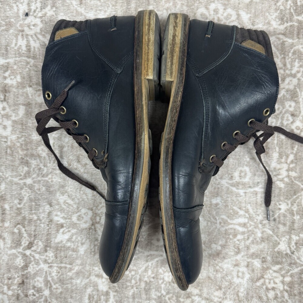 BULL BOXER Holten London Grunge Leather Zip Boots | Mens EU 45 US 12 Moto - Picture 6 of 14